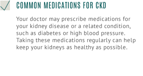 Common medications for CKD
